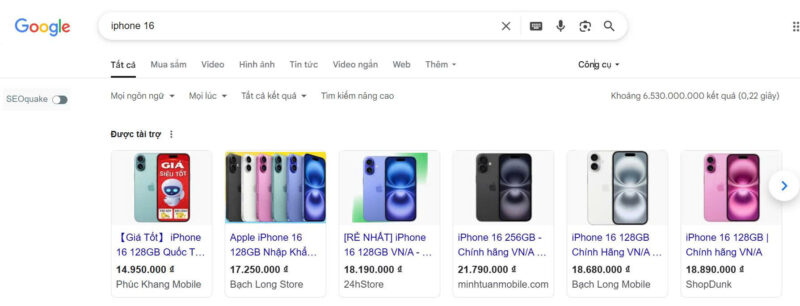 so ket qua google index